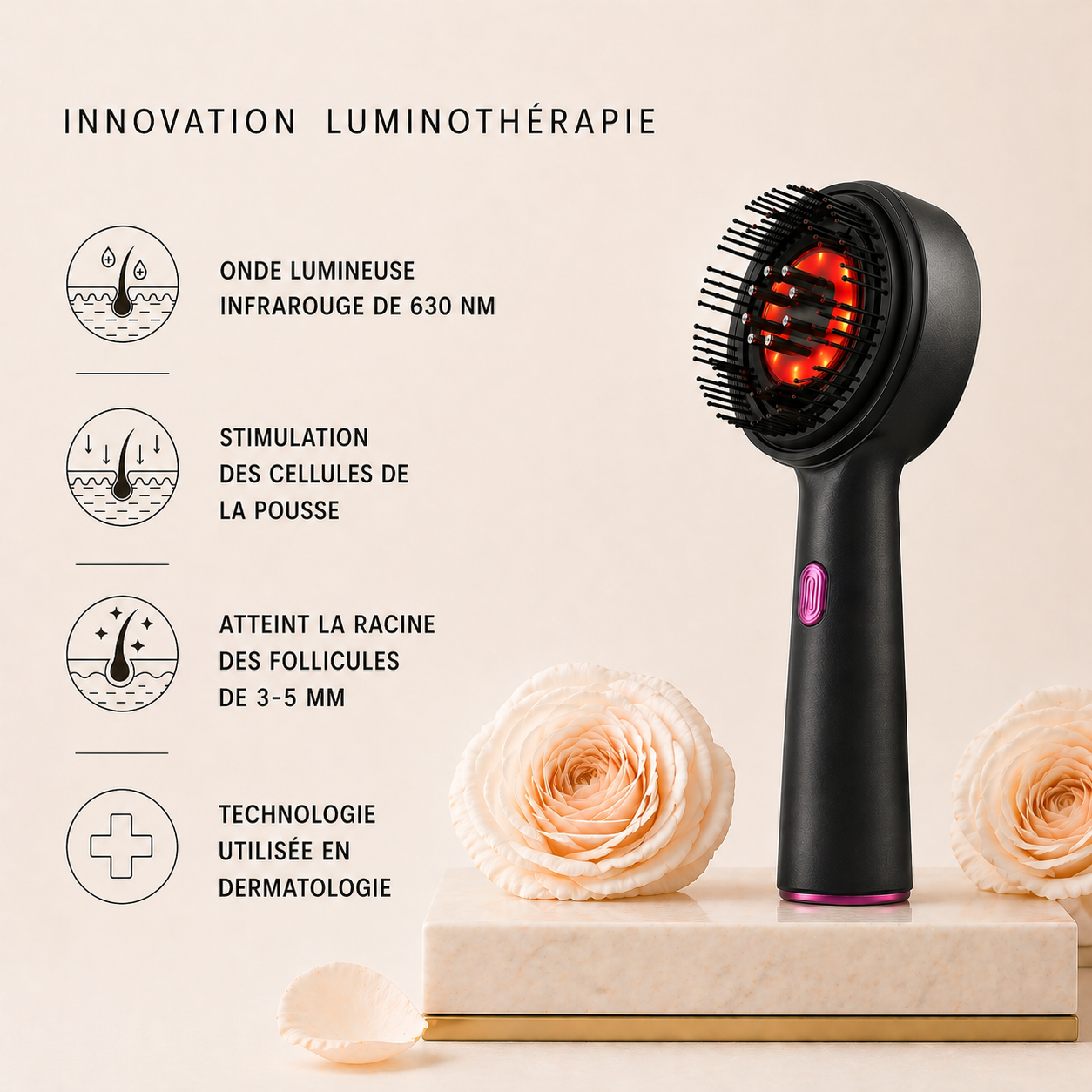 Brosse Stimulante + Bio Sérum Offert